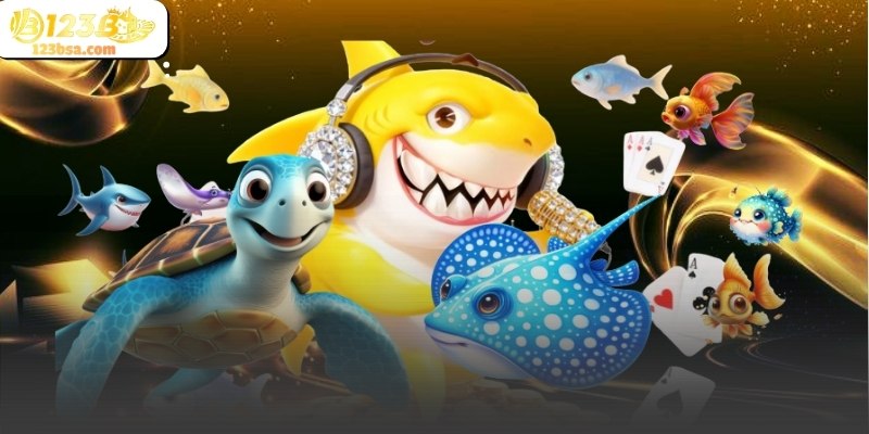 Hiệu ứng bắn cá rùa xanh sống động với chuyển động mượt mà trên màn hình.