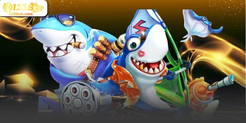 Khung cảnh đại dương vua bắn cá với nhiều boss và sinh vật biển xuất hiện.