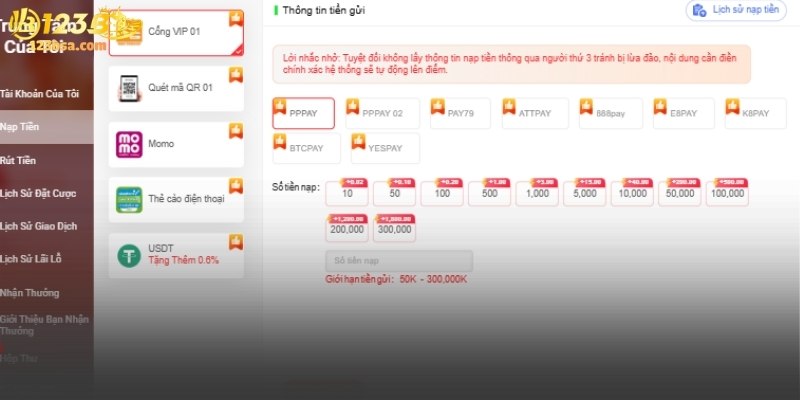 Quy trình rút tiền tại 123b được xây dựng theo trình tự rõ ràng
